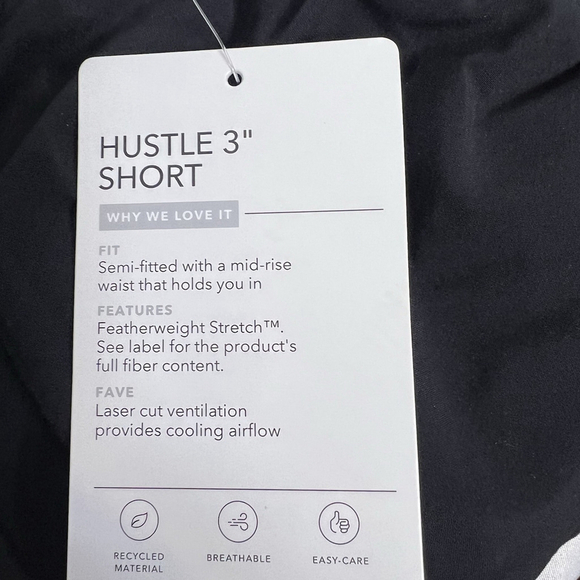 Athleta Black Hustle 3” Athletic Athleisure Shorts Lined Plus Size 3X Stretch - Picture 4 of 5